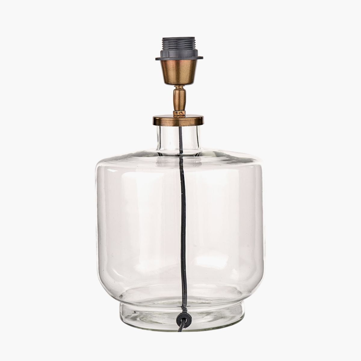 Pacific Lifestyle Josie Clear Glass and Antique Brass Metal Table Lamp Base