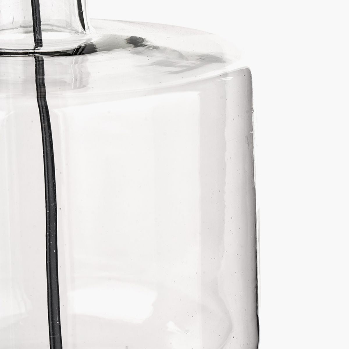 Pacific Lifestyle Josie Clear Glass and Antique Brass Metal Table Lamp Base
