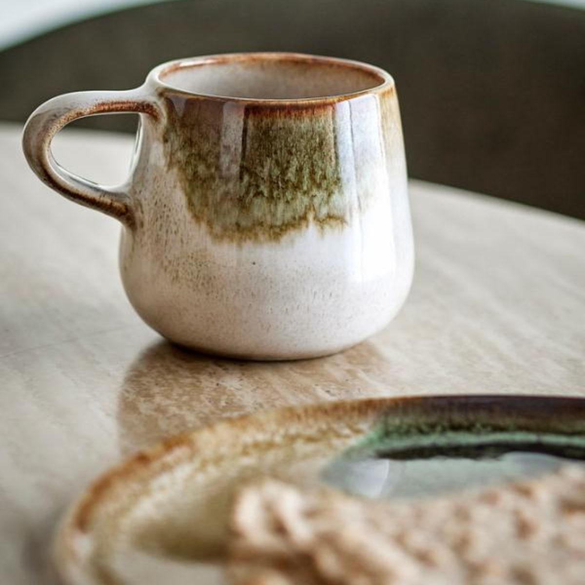 Bloomingville Jules 12 Piece Stoneware Breakfast Set - Green