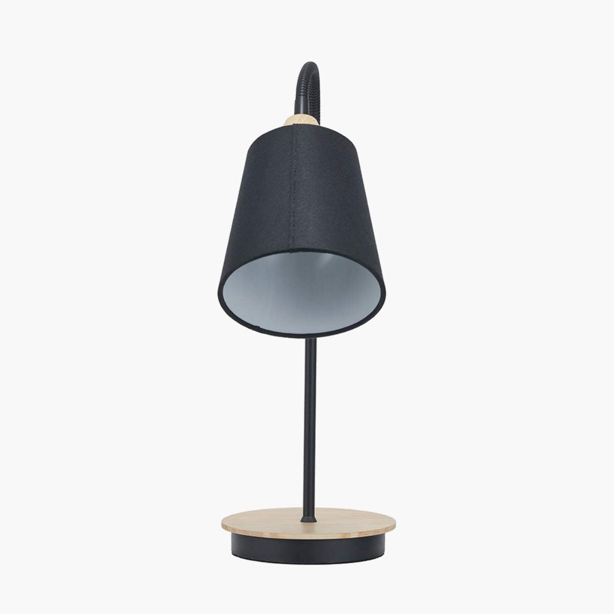 Pacific Lifestyle Juna Black Metal and Natural Wood Table Lamp