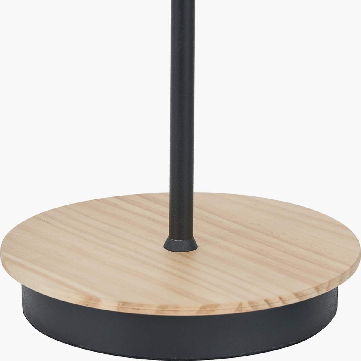 Pacific Lifestyle Juna Black Metal and Natural Wood Table Lamp