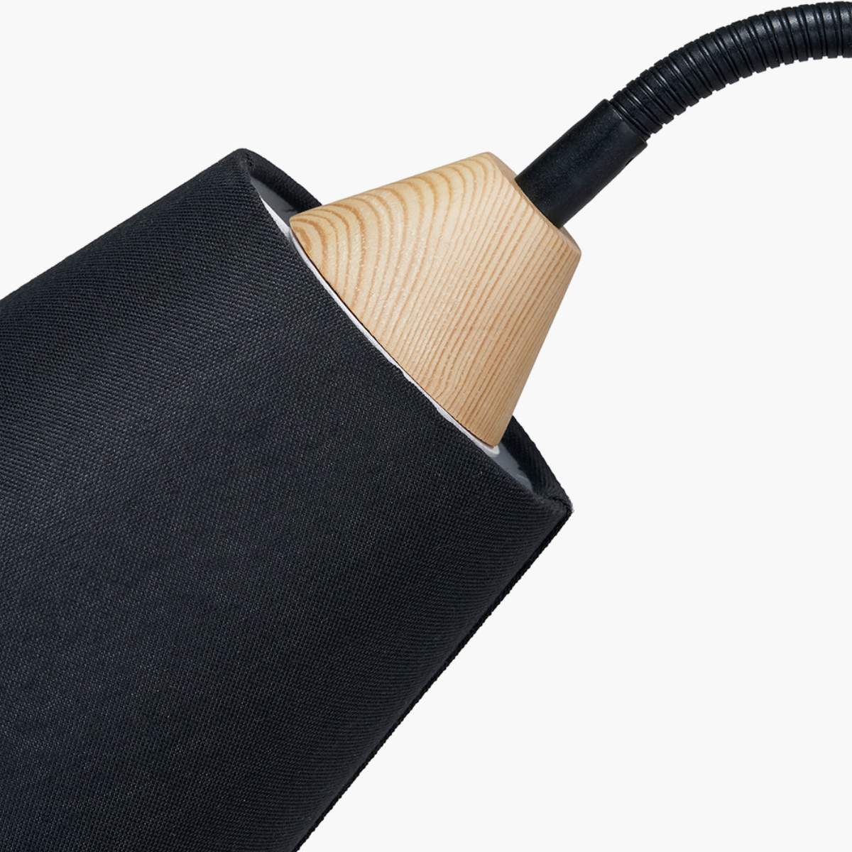 Pacific Lifestyle Juna Black Metal and Natural Wood Wall Light