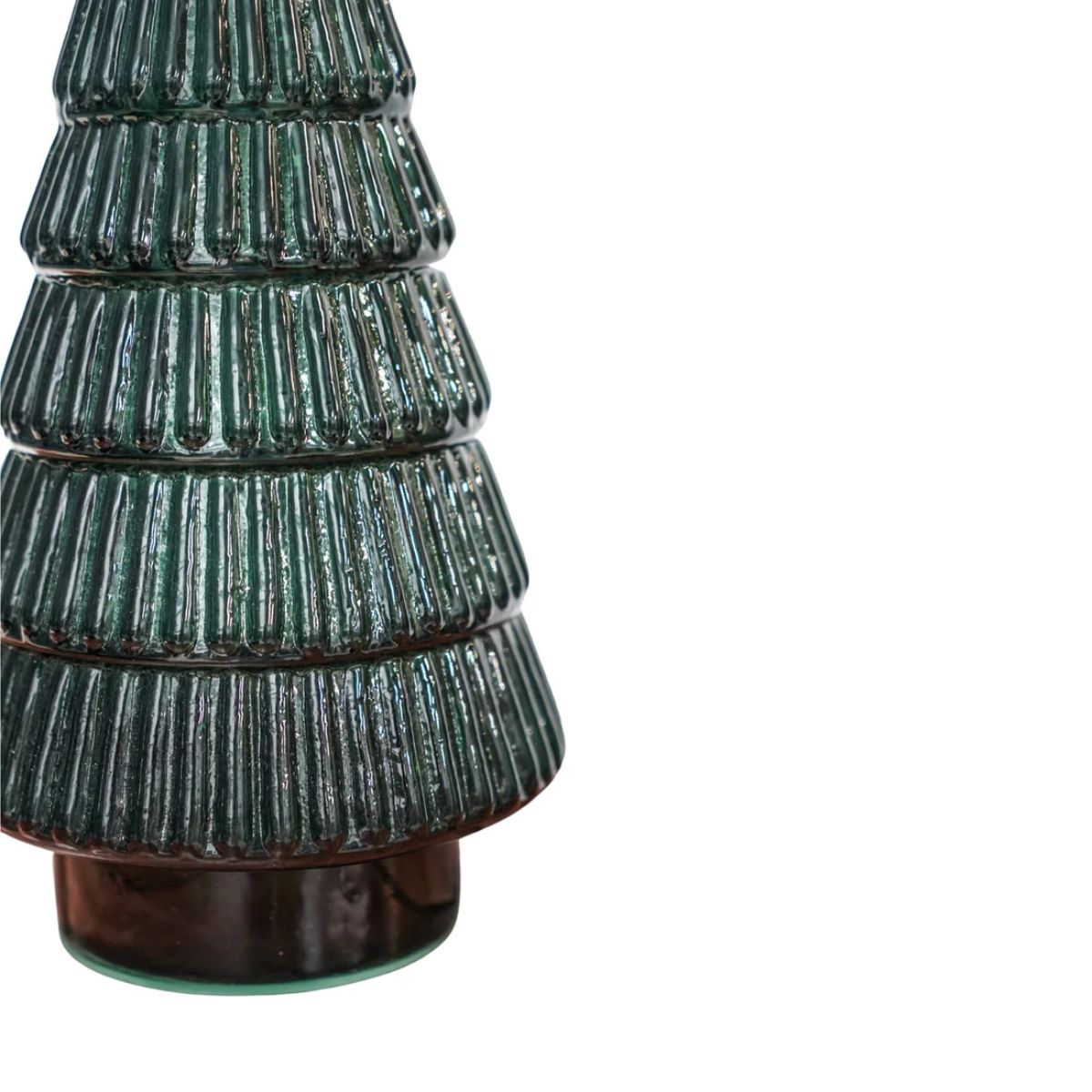 Ivyline Juniper Evergreen Glass Tree H31cm D14cm