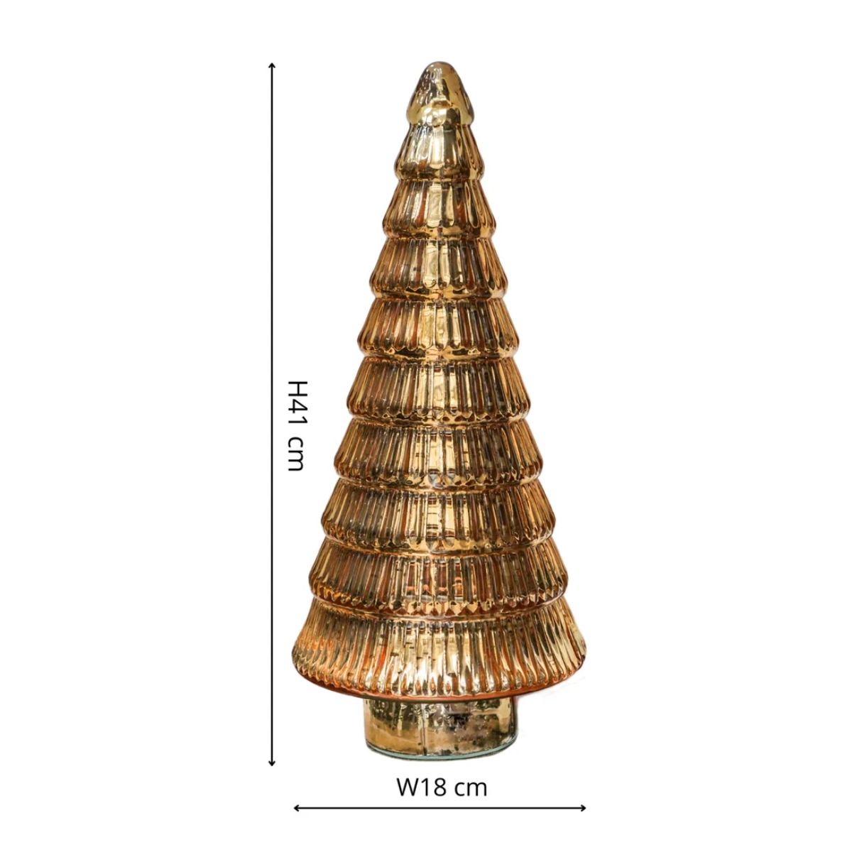Ivyline Juniper Gold Glass Tree  H31cm D14cm