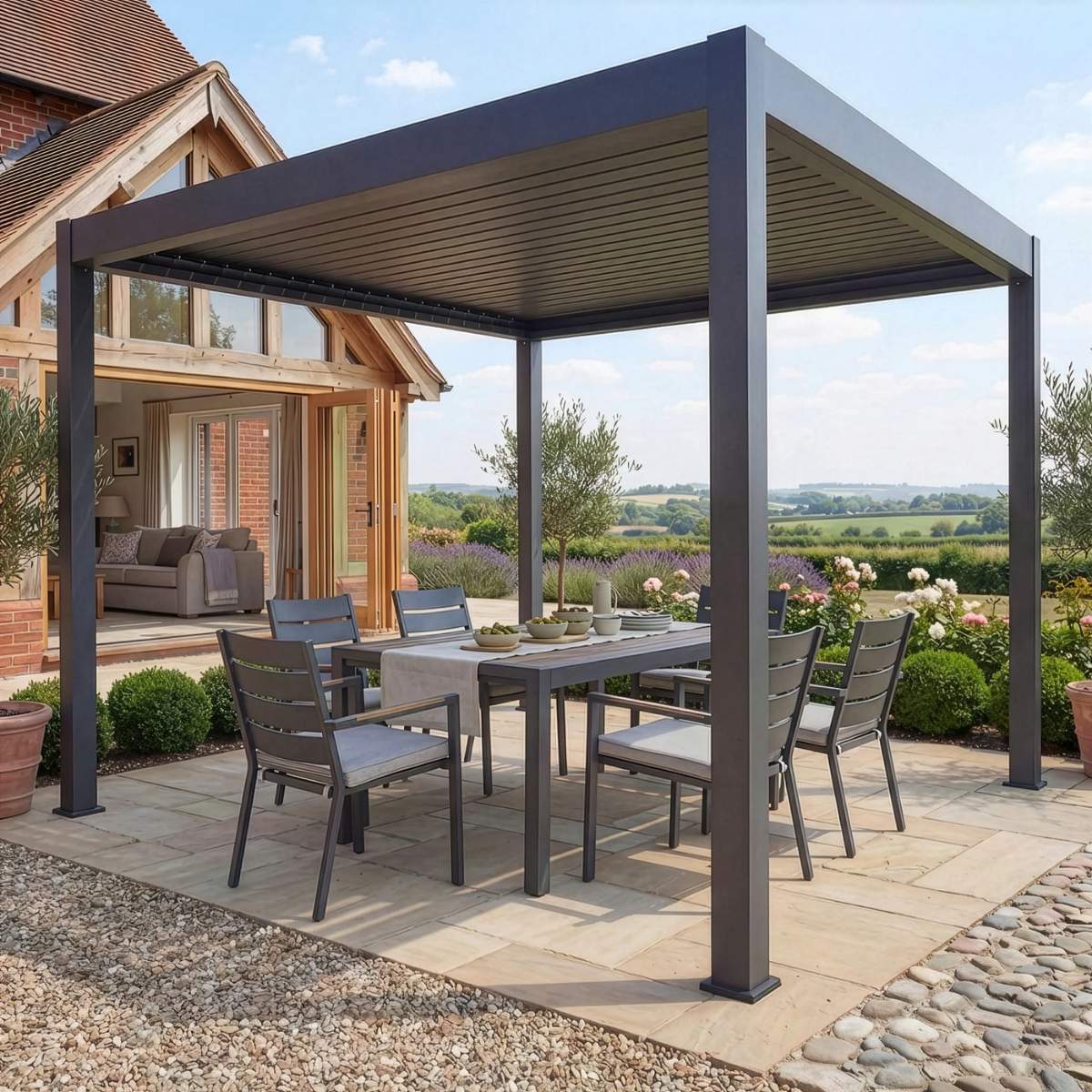 Maze - Jupiter 3m x 3m Aluminium Pergola Frame