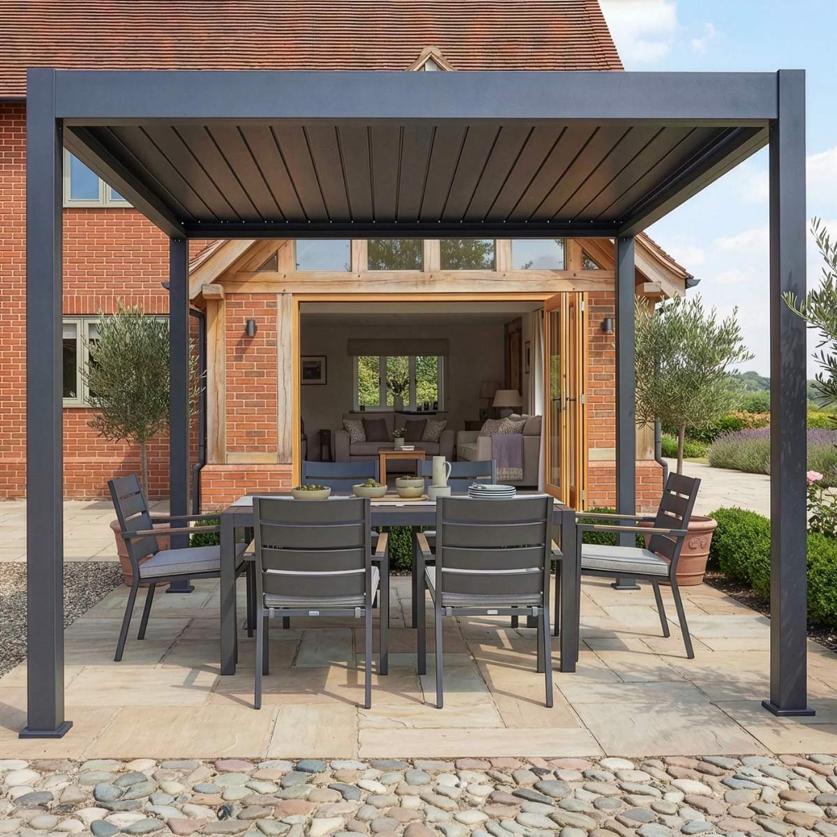 Maze - Jupiter 3m x 3m Aluminium Pergola Frame