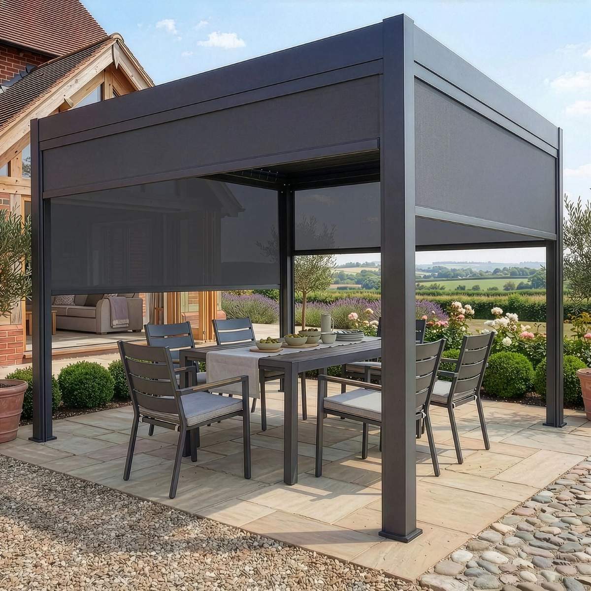 Maze - Jupiter 3m x 3m Aluminium Pergola Frame
