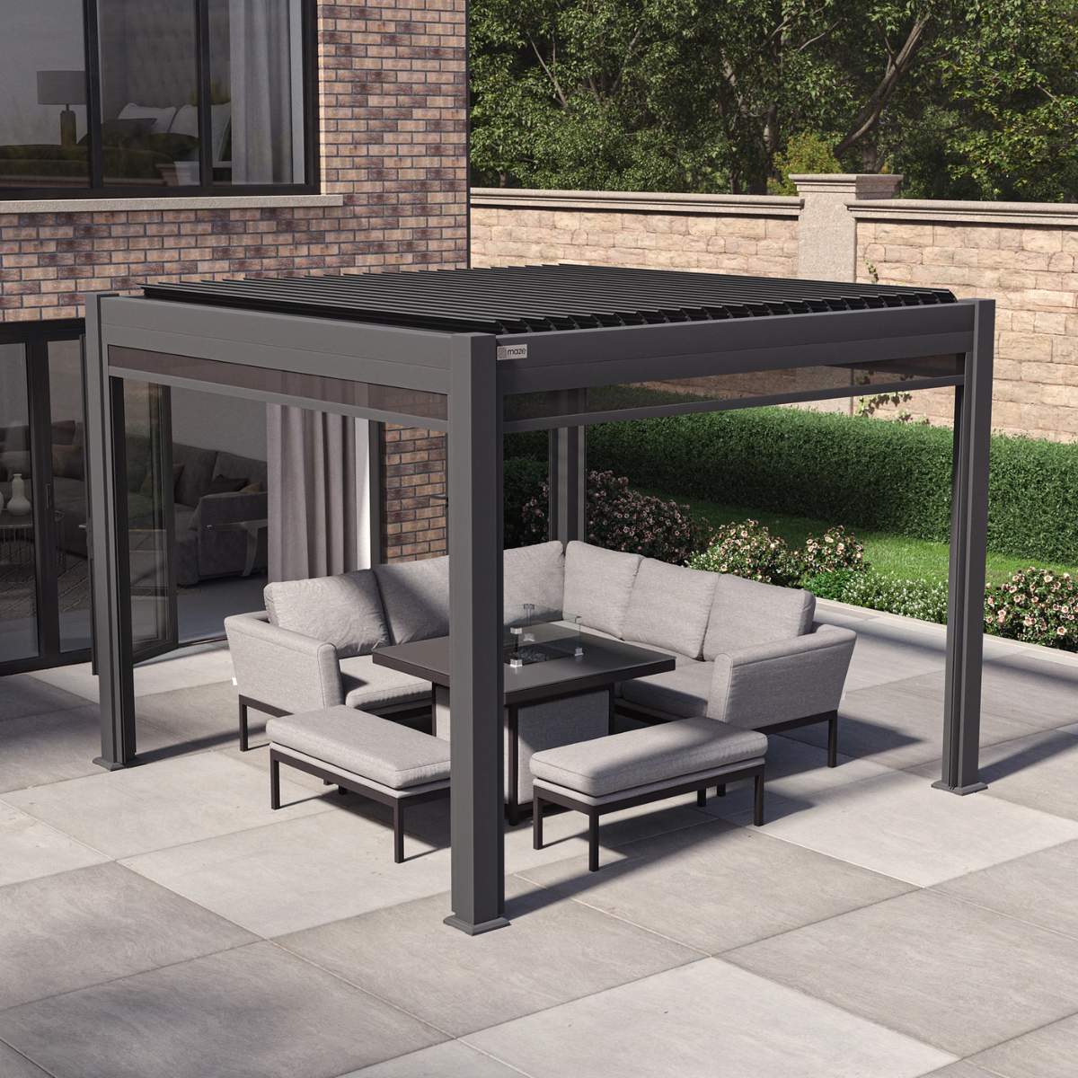Maze - Jupiter 3m x 3m Aluminium Pergola Frame