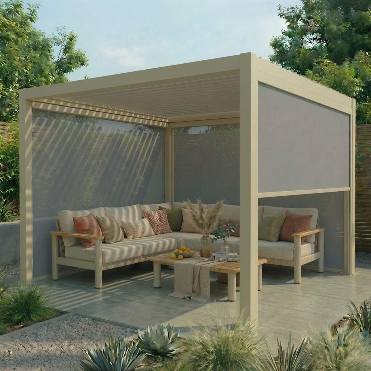 Maze - Jupiter 3m x 3m Aluminium Pergola Frame