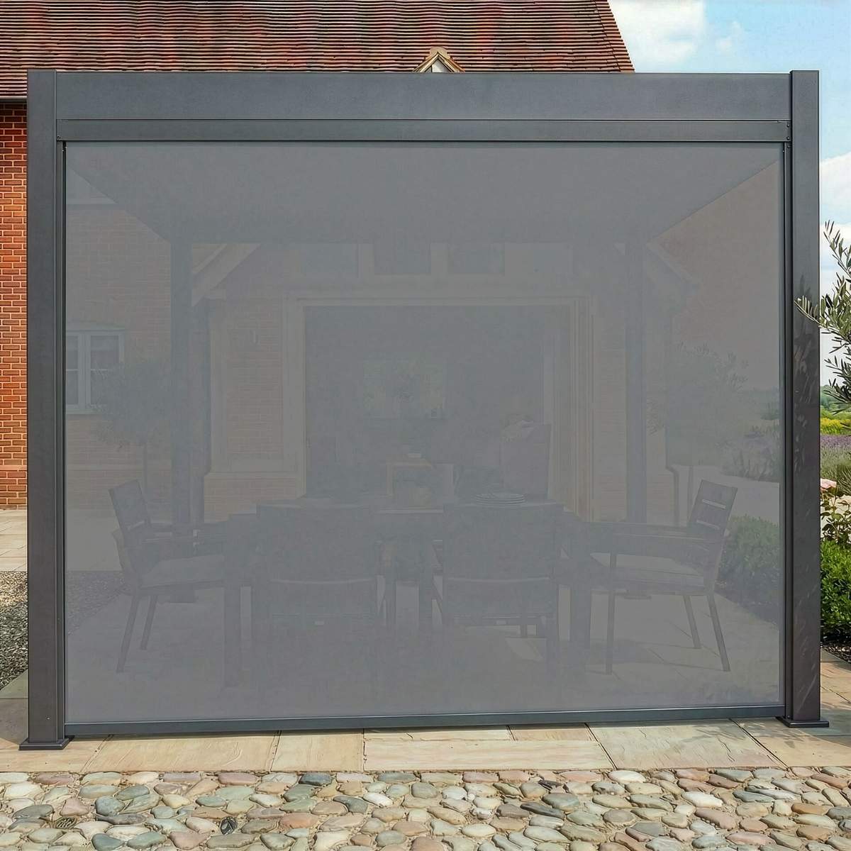 Maze - Jupiter Pergola Zip Drop Side Blind - 3m