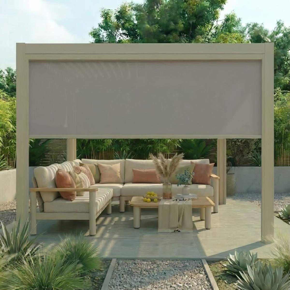 Maze - Jupiter Pergola Zip Drop Side Blind - 3m