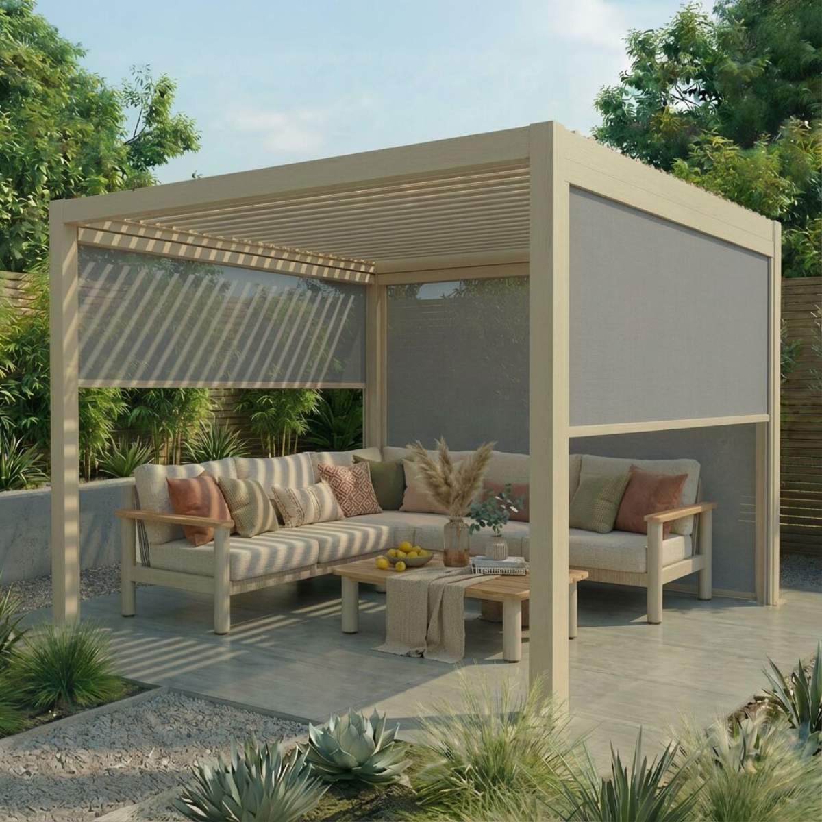 Maze - Jupiter Pergola Zip Drop Side Blind - 3m