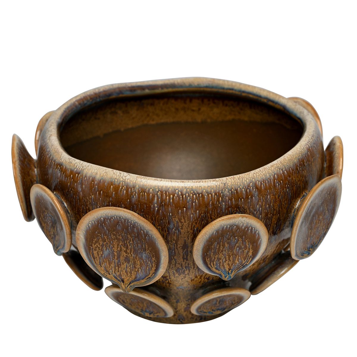 Libra Interiors Jupiter Reactive Glaze Stoneware Planter - Set of 2