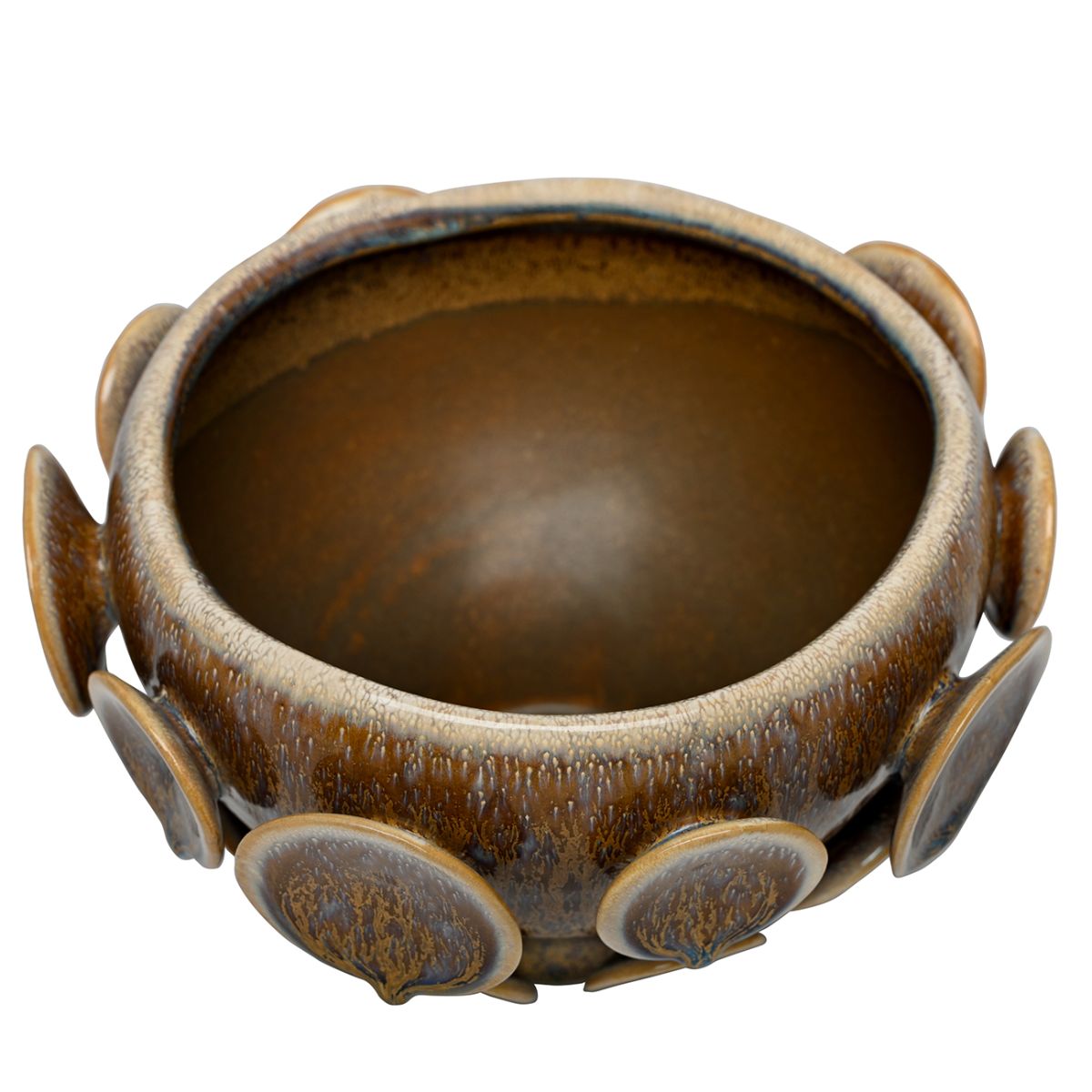 Libra Interiors Jupiter Reactive Glaze Stoneware Planter - Set of 2