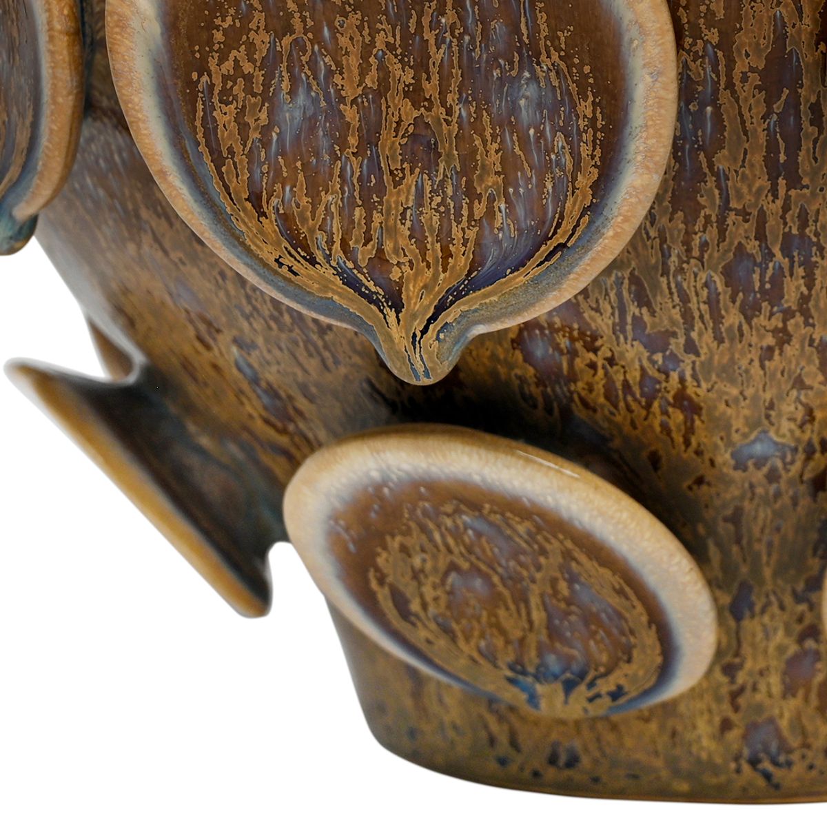 Libra Interiors Jupiter Reactive Glaze Stoneware Planter - Set of 2