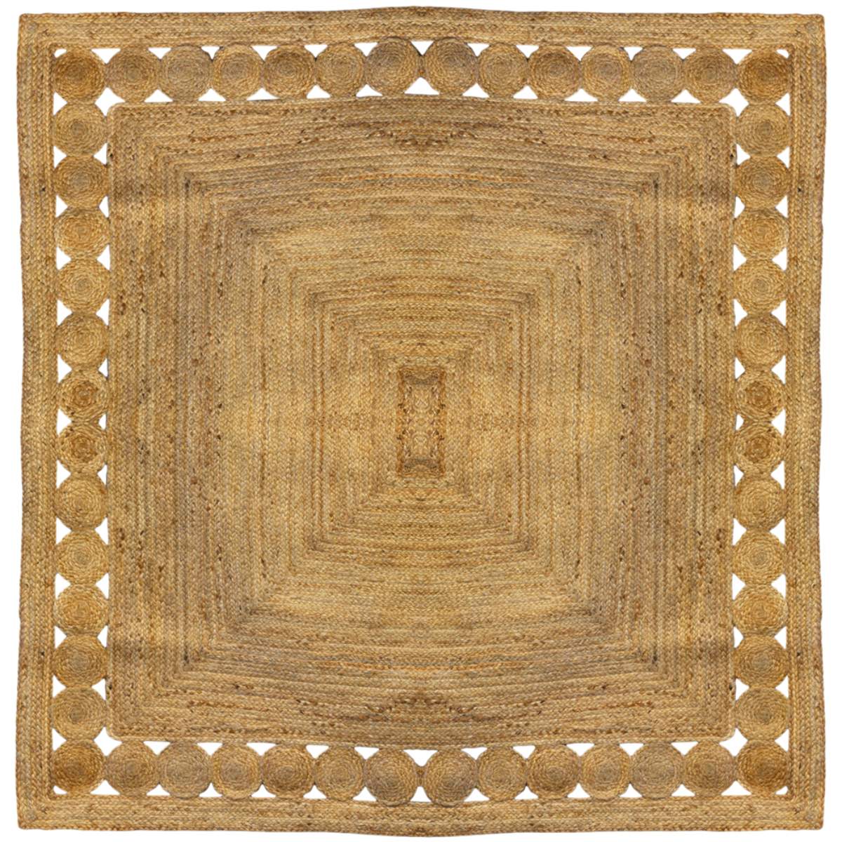 Grand Illusions Jute Rug With Decorative Edge