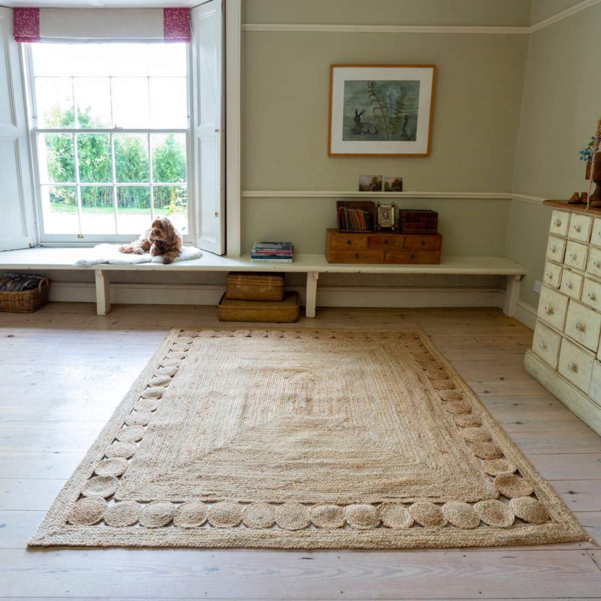 Grand Illusions Jute Rug With Decorative Edge