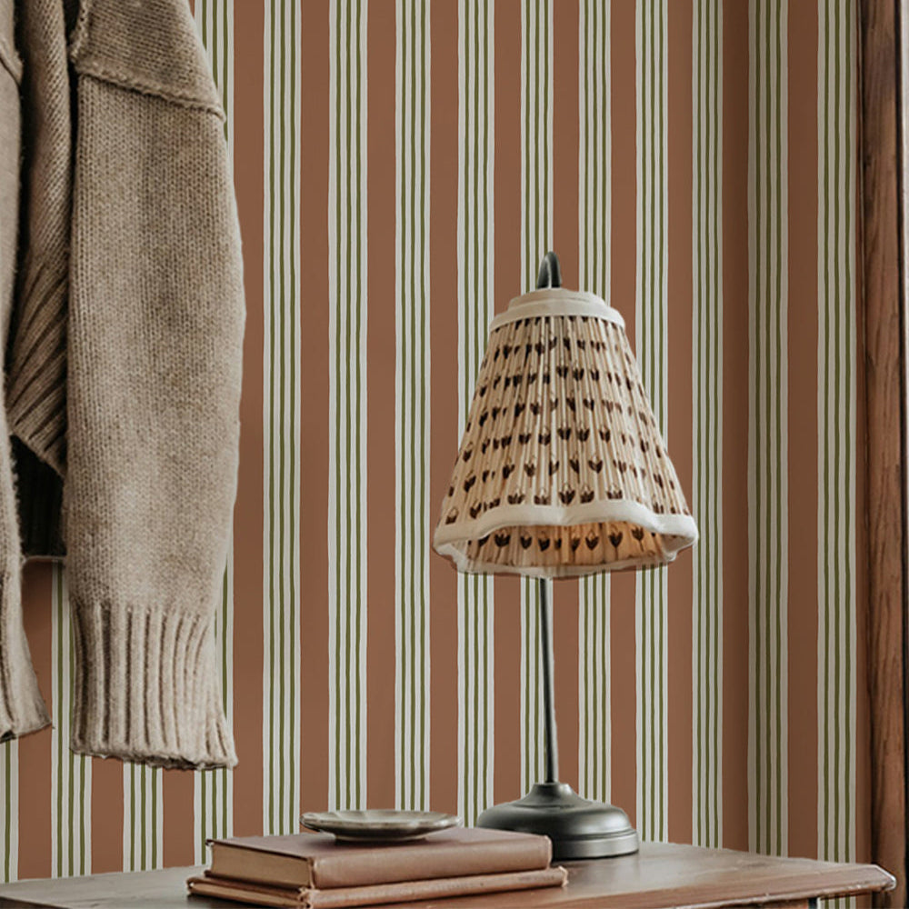 Josephine Munsey Kemble Stripe - Trixie, Sunday Clay and Quartz - Roll