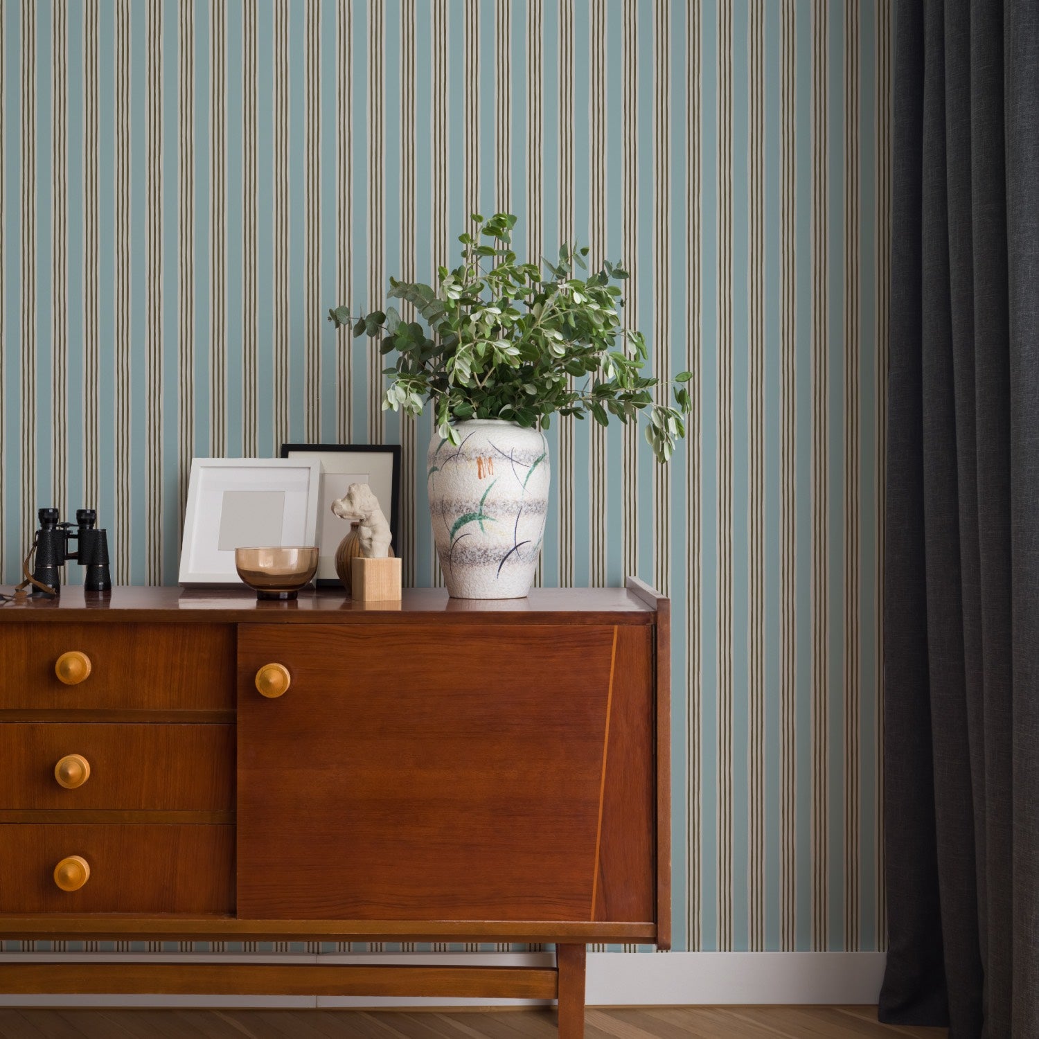 Josephine Munsey Kemble Stripe - Spruce, Cobber and Dew - Roll
