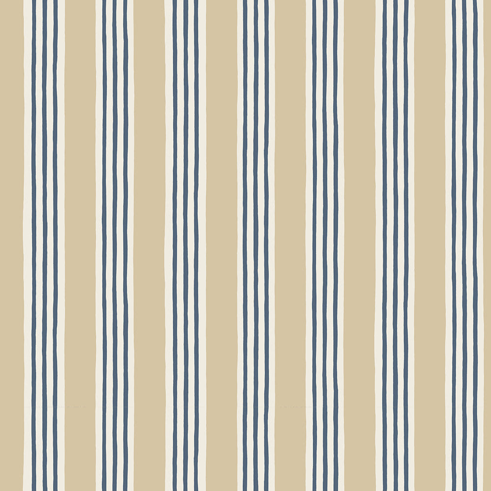 Josephine Munsey Kemble Stripe - Chute Blue, Shell and Cliffwell Stone - Roll