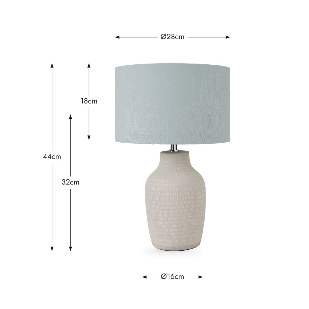 Pacific Lifestyle Kai Duck Egg Textured Tall Ceramic Table Lamp