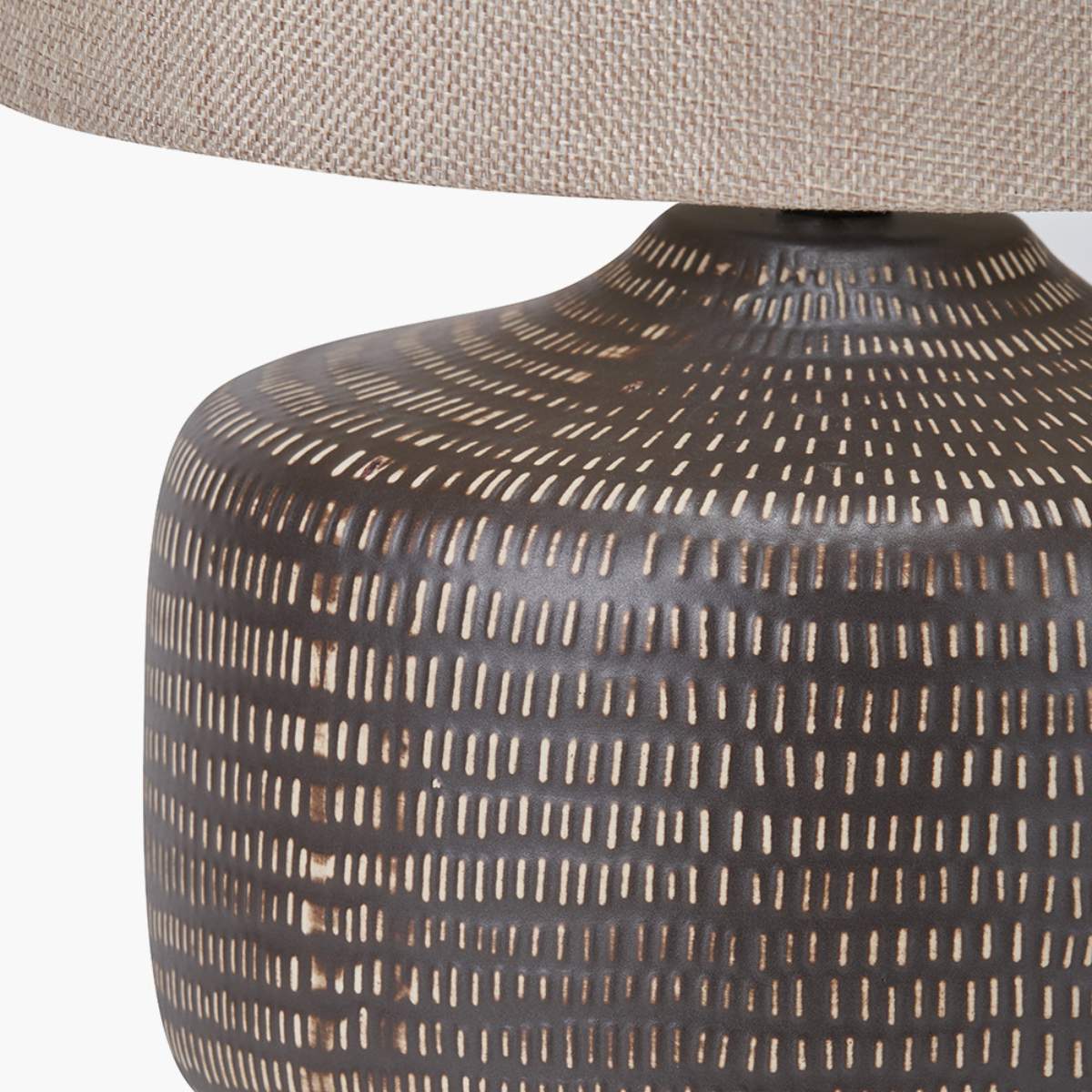 Pacific Lifestyle Kai Earth Coloured Textured Ceramic Table Lamp
