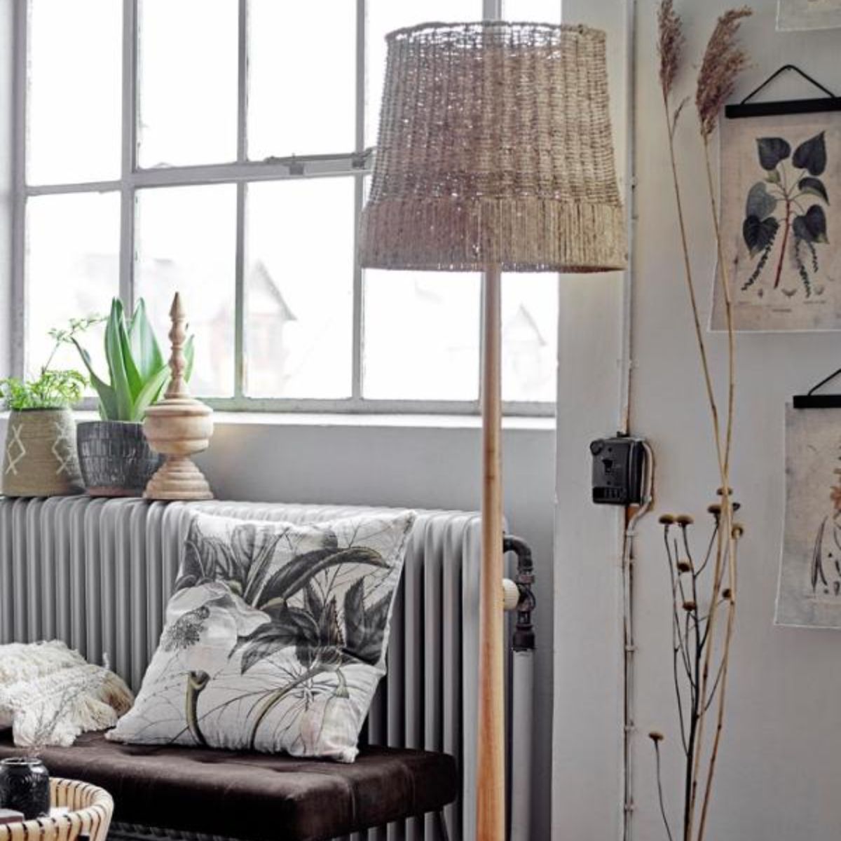 Bloomingville Kakasi Floor Lamp - Natural Rattan