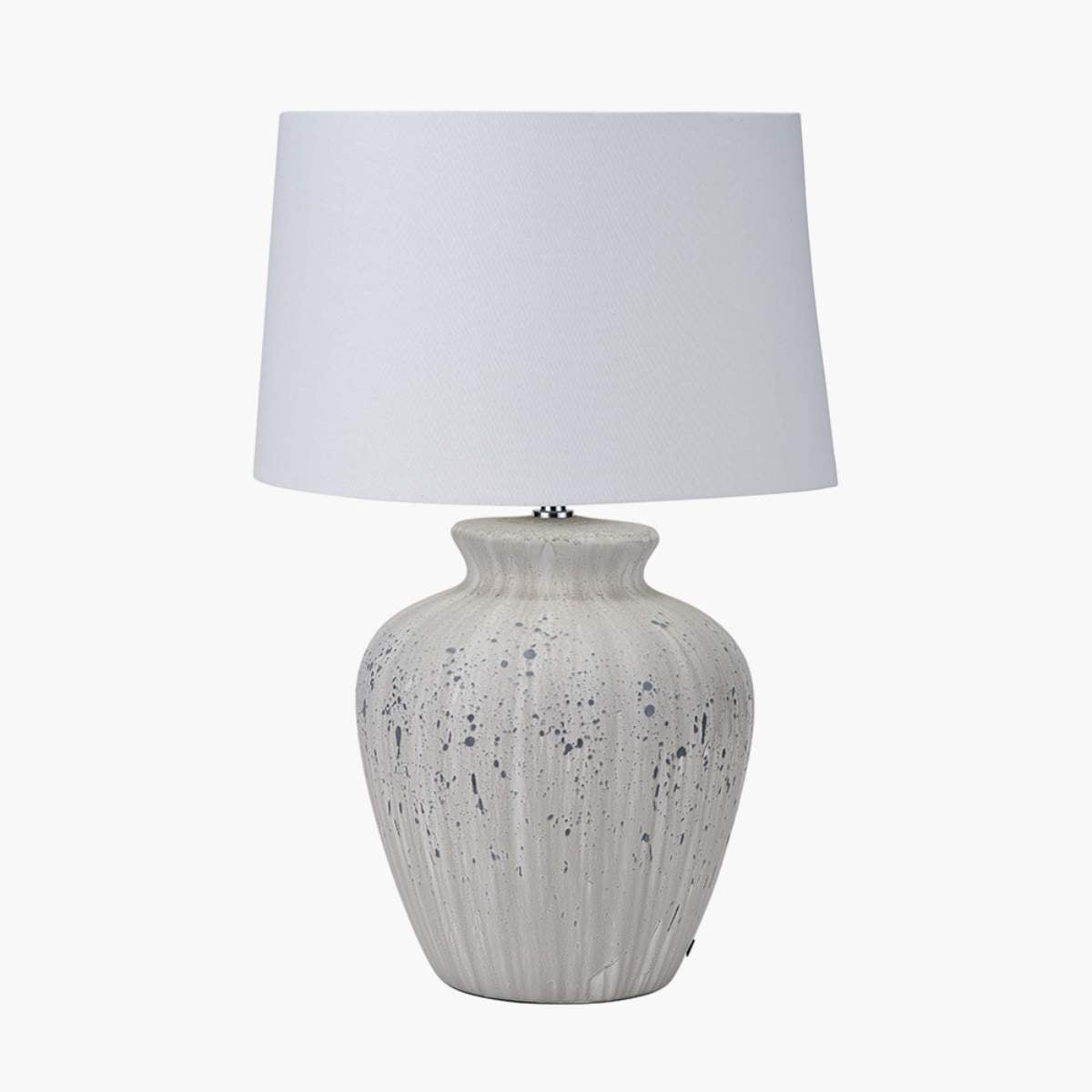 Pacific Lifestyle Kalli White and Grey Flecked Ceramic Table Lamp