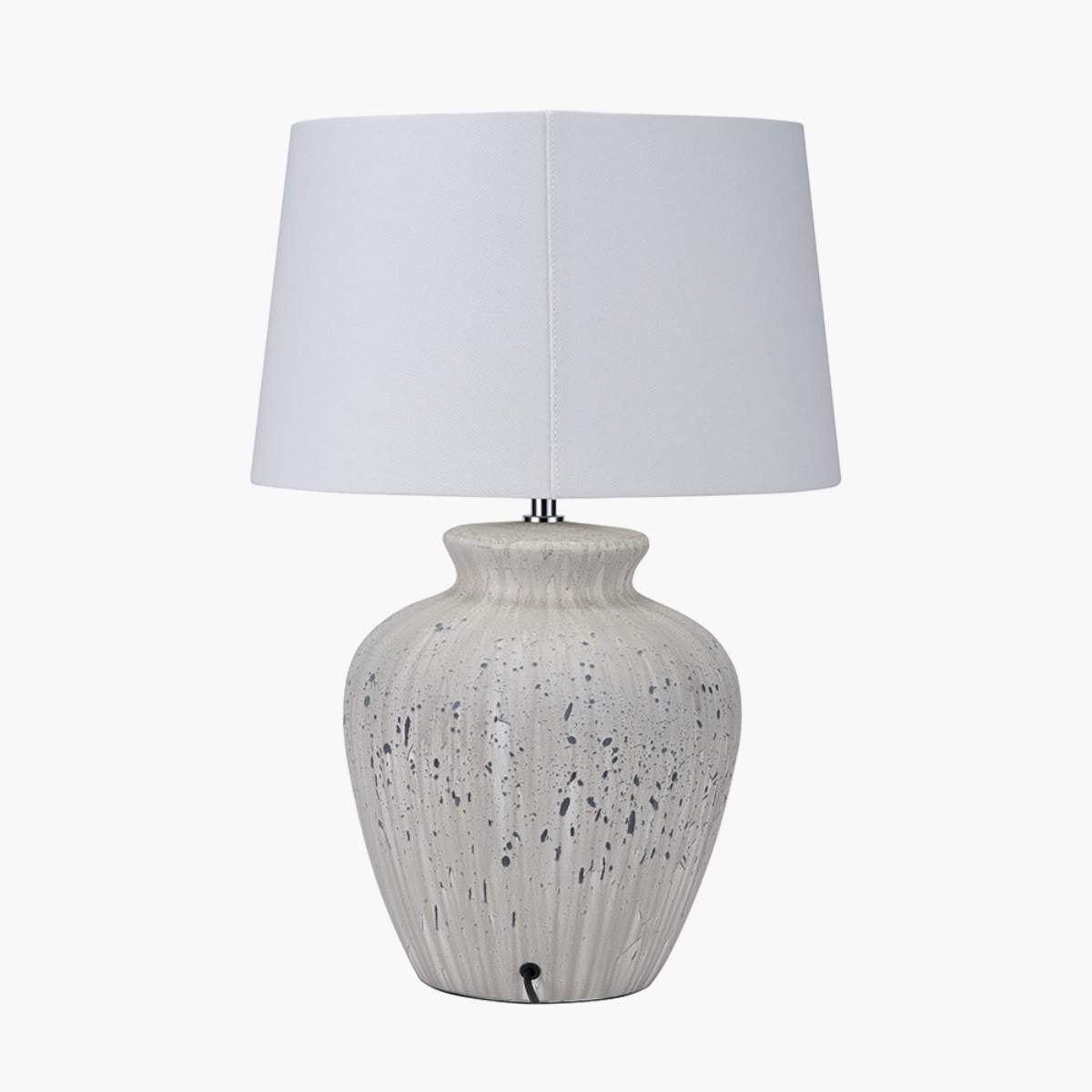 Pacific Lifestyle Kalli White and Grey Flecked Ceramic Table Lamp