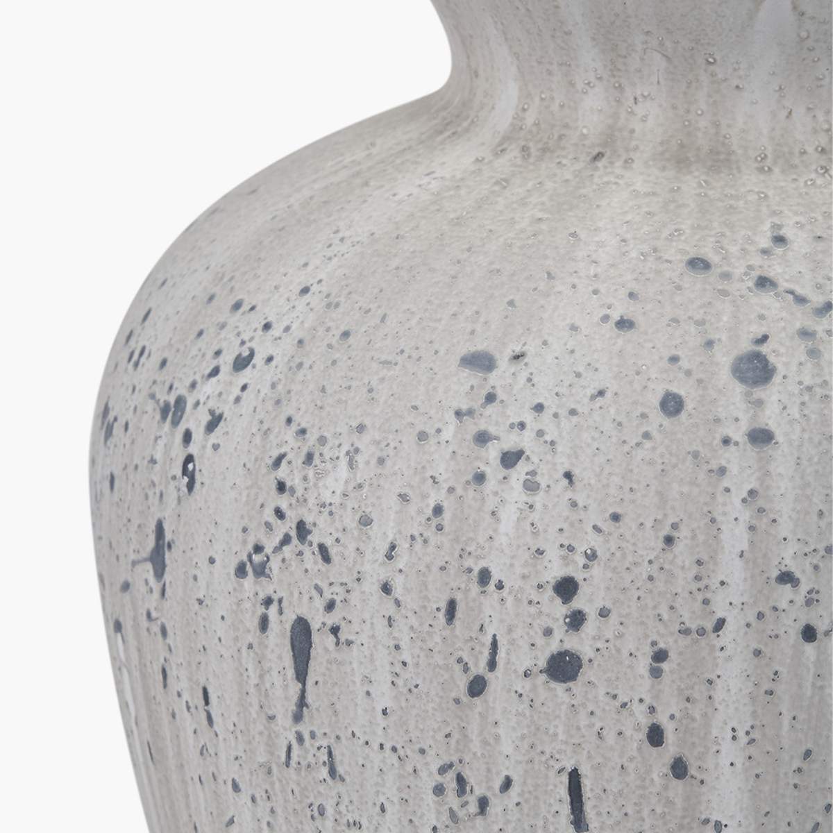 Pacific Lifestyle Kalli White and Grey Flecked Ceramic Table Lamp