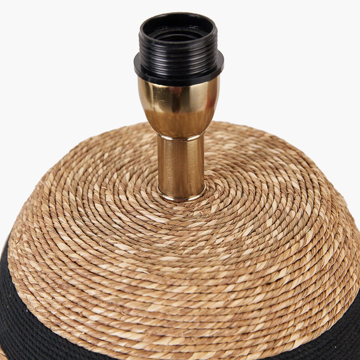 Pacific Lifestyle Kalutara Black and Natural Sea Grass Tall Table Lamp Base