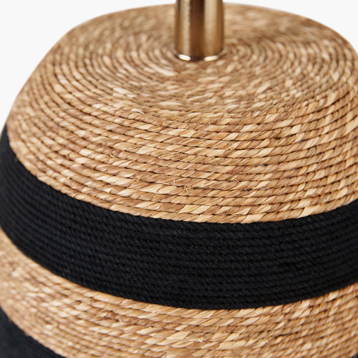 Pacific Lifestyle Kalutara Black and Natural Sea Grass Tall Table Lamp Base