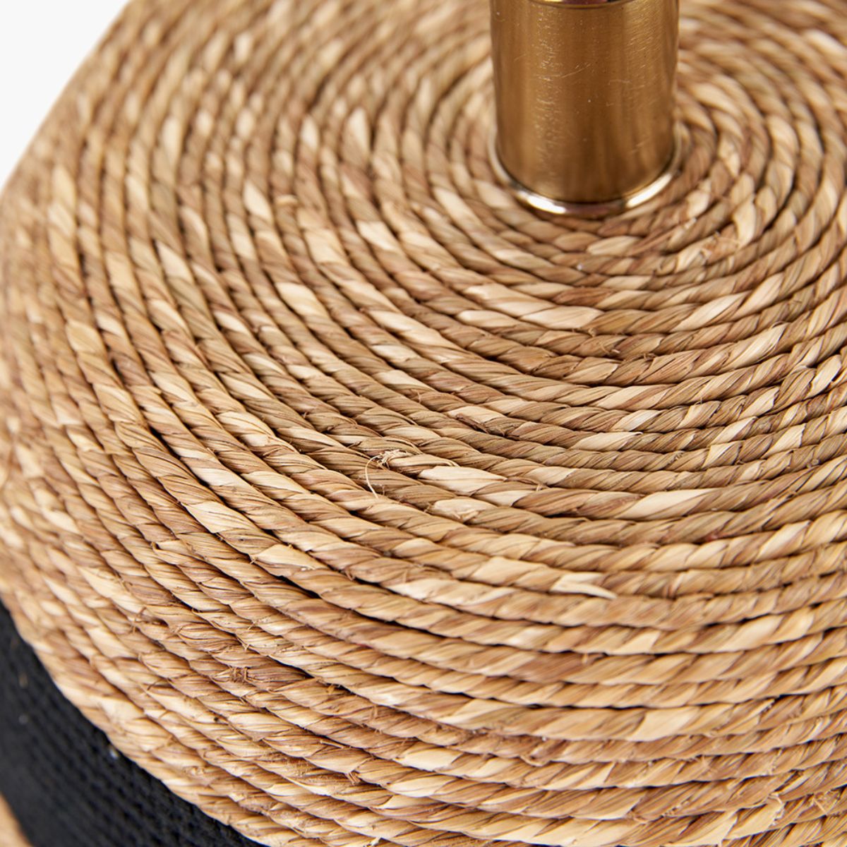 Pacific Lifestyle Kalutara Black and Natural Sea Grass Tall Table Lamp Base