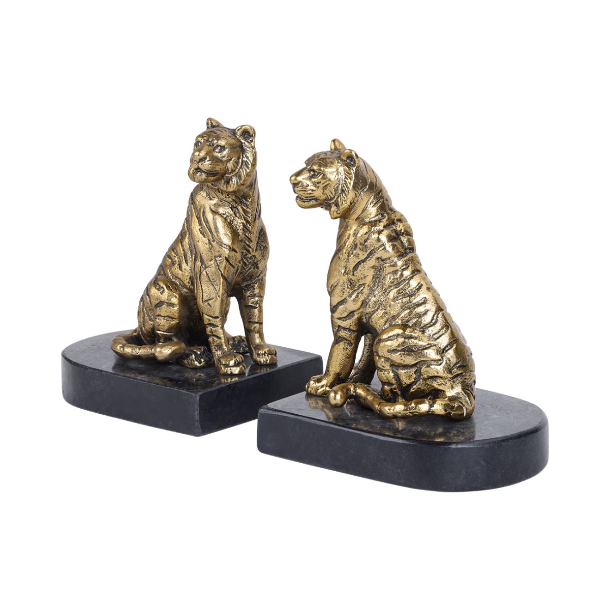 Libra Interiors Kavari Tiger Granite Bookends Set of 2