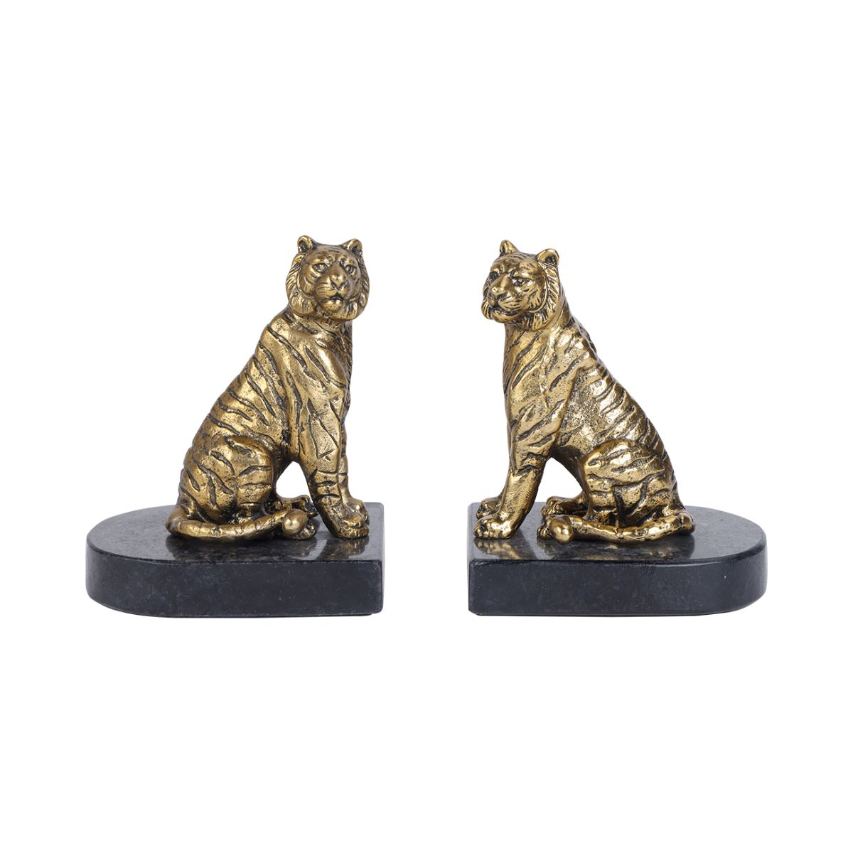 Libra Interiors Kavari Tiger Granite Bookends Set of 2