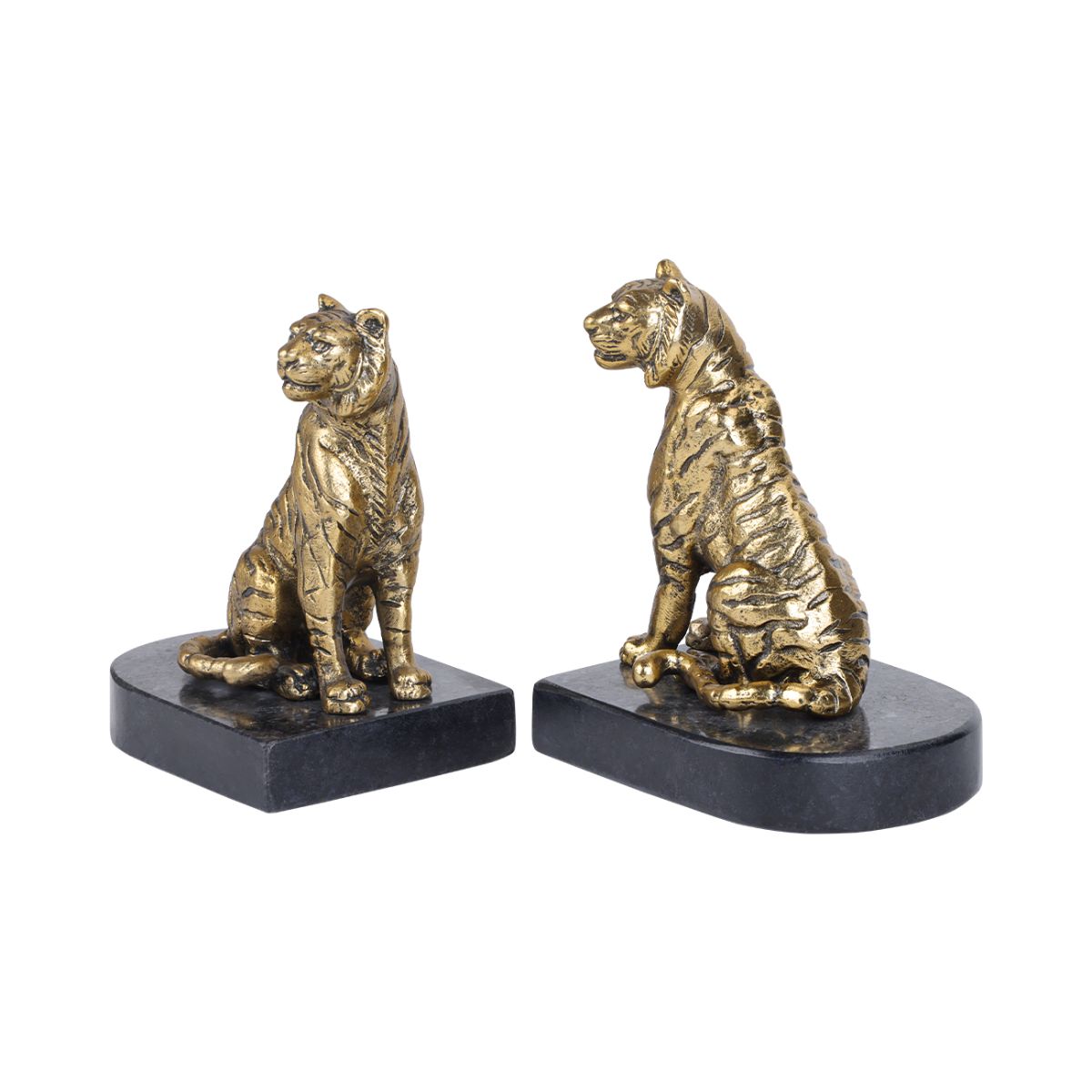 Libra Interiors Kavari Tiger Granite Bookends Set of 2