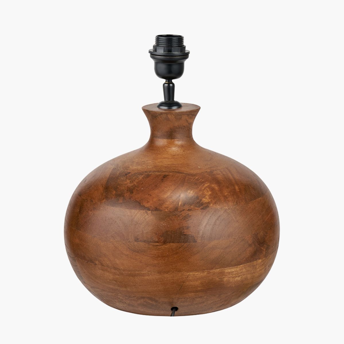 Pacific Lifestyle Kiah Brown Oiled Finish Mango Wood Round Table Lamp Base