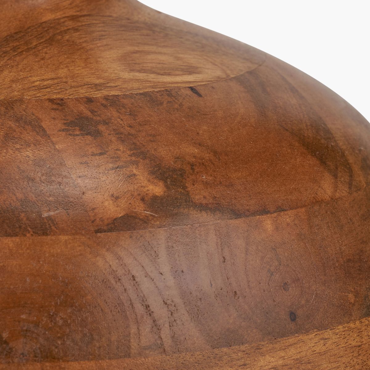 Pacific Lifestyle Kiah Brown Oiled Finish Mango Wood Round Table Lamp Base