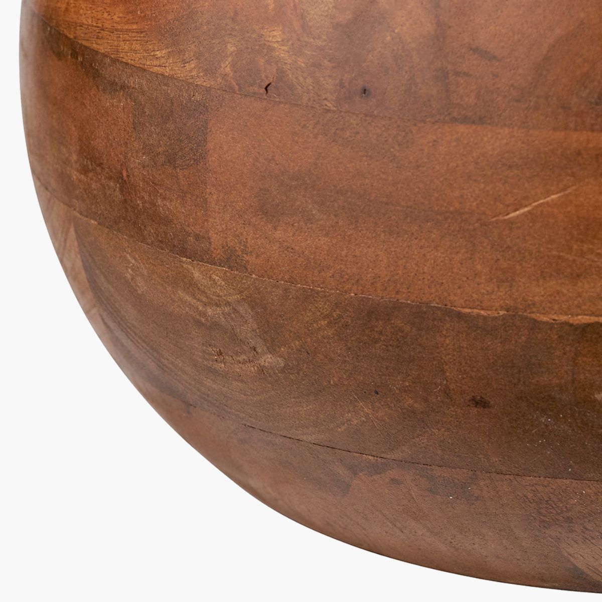 Pacific Lifestyle Kiah Brown Oiled Finish Mango Wood Round Table Lamp Base