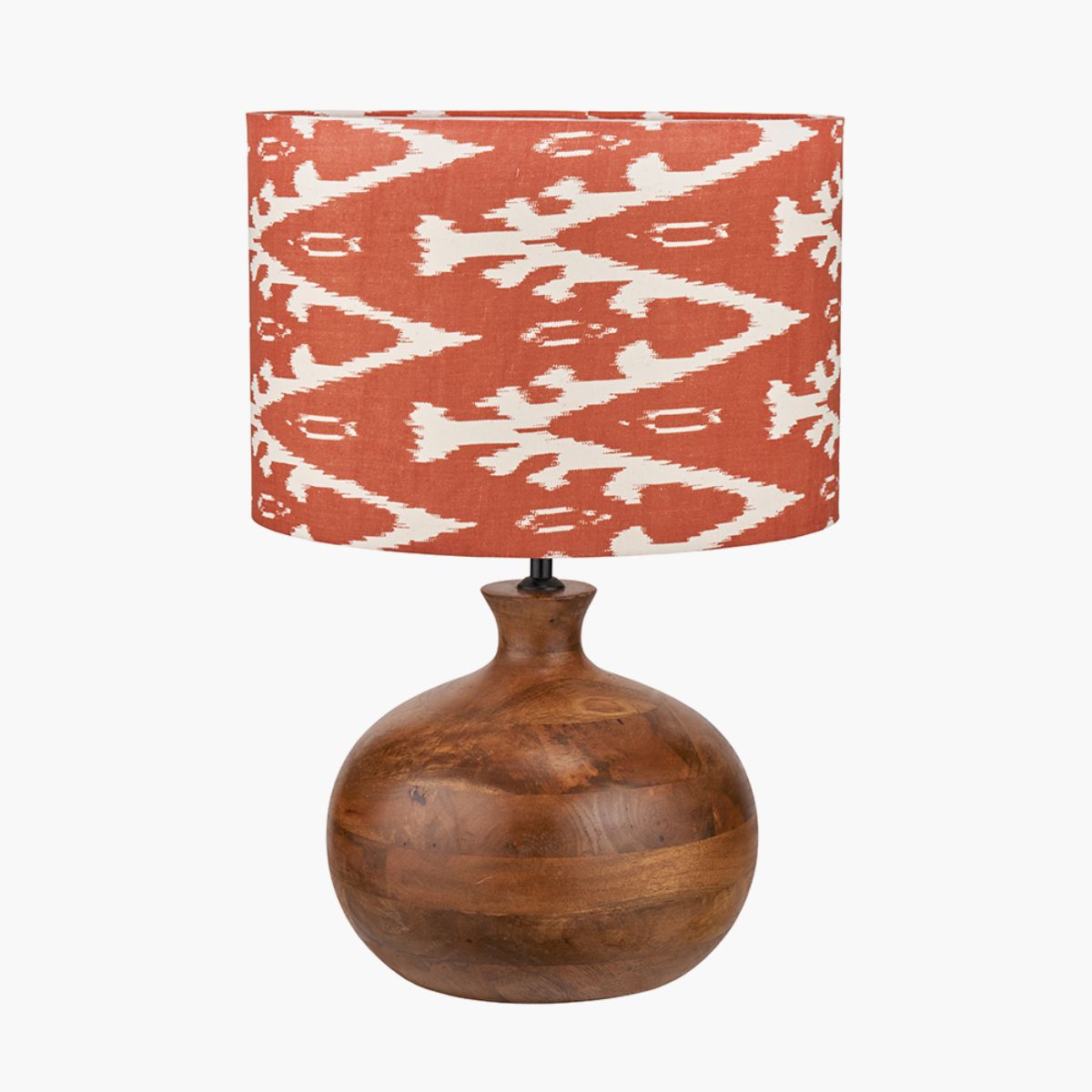 Pacific Lifestyle Kiah Brown Oiled Finish Mango Wood Round Table Lamp Base