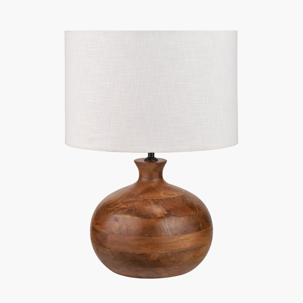 Pacific Lifestyle Kiah Brown Oiled Finish Mango Wood Round Table Lamp Base