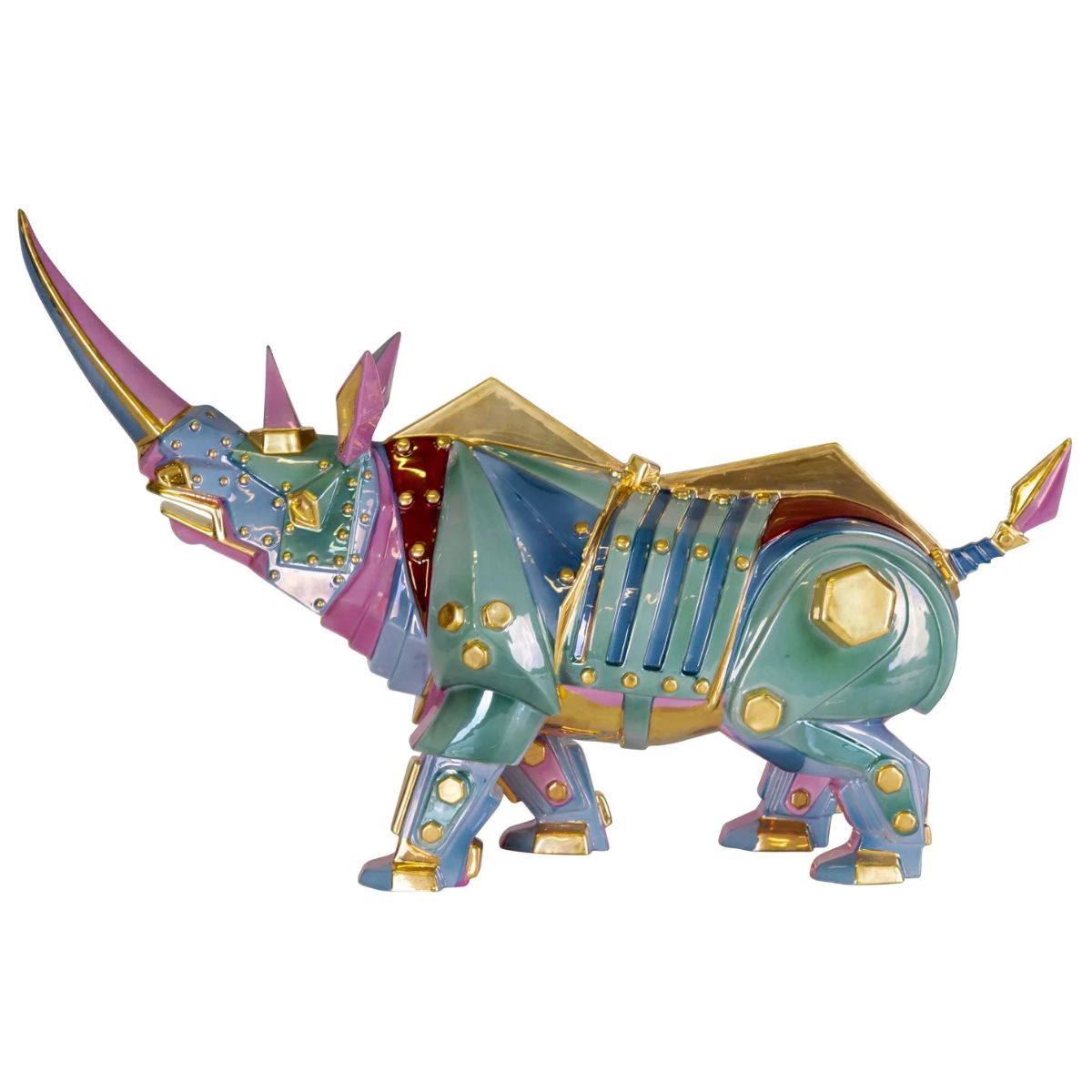 Villari King Kong Rhino by Li-Jen Shih - Multicolor & Gold