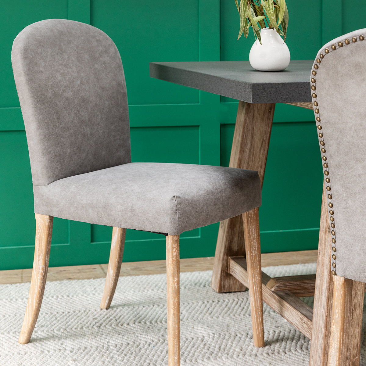 Garden Trading Knightcote Dining Chair - Set of 2 - Grey