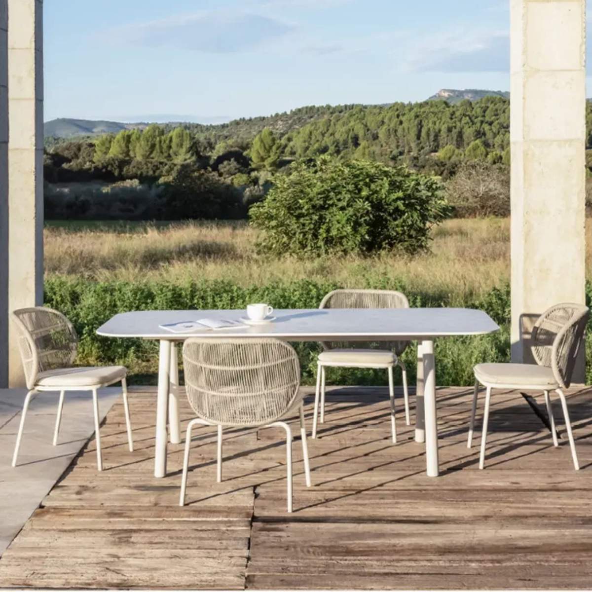 Vincent Shepherd Kodo Dining Table 210 cm - Dune White / Shard