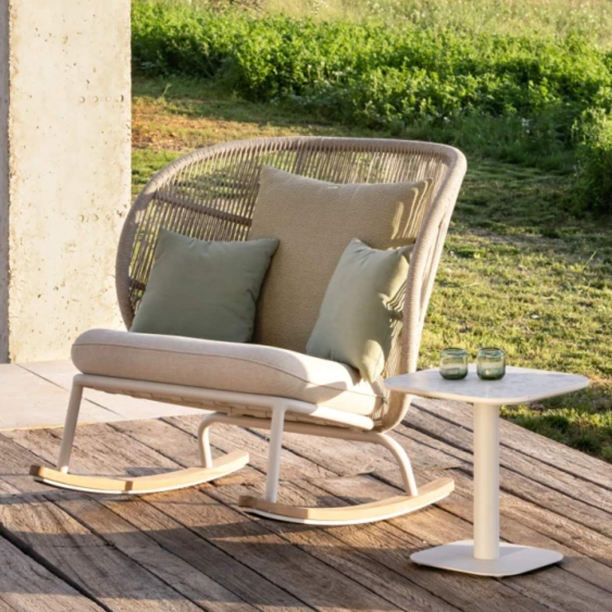 Vincent Shepherd Kodo Outdoor Side Table Fossil Grey/Flint