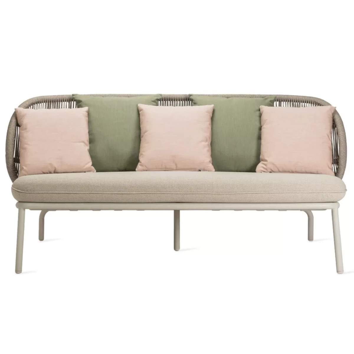Vincent Shepherd Kodo Sofa Grey Almond Cushion Combo