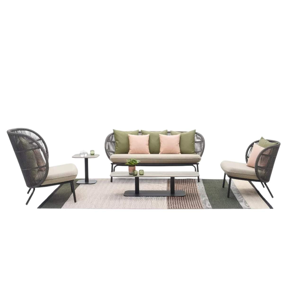 Vincent Shepherd Kodo Sofa Grey Almond Cushion Combo