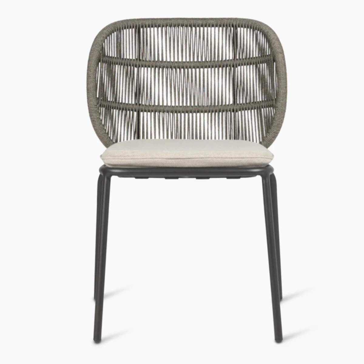 Vincent Shepherd Grey Kodo Dining Chair | Almond Seat Cushion