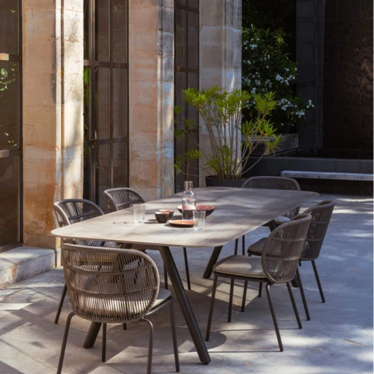Vincent Shepherd Grey Kodo Dining Chair | Almond Seat Cushion