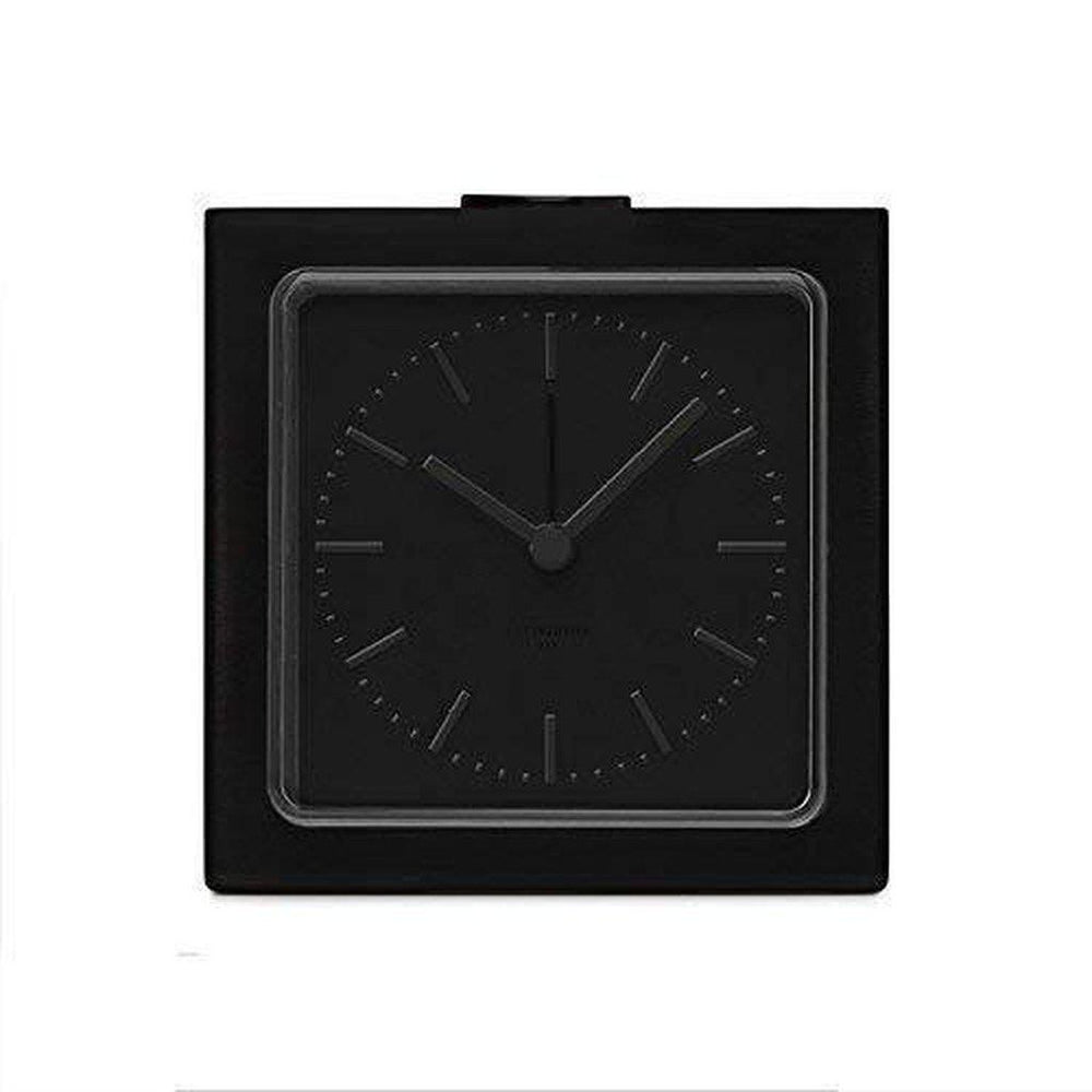 Block Alarm Clock Black/Black Index-LEFF amsterdam-Beaumonde